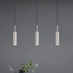 Schöner Wohnen Stina LED-Hängeleuchte 3-flg nickel