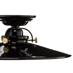 Schwarze Keramik-Deckenleuchte Edoardo, 31 cm
