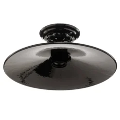 Schwarze Keramik-Deckenleuchte Edoardo, 31 cm