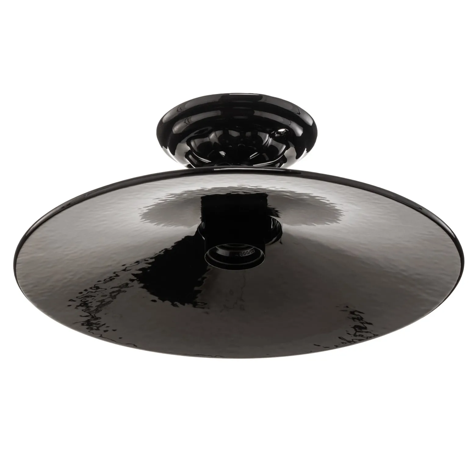 Schwarze Keramik-Deckenleuchte Edoardo, 31 cm