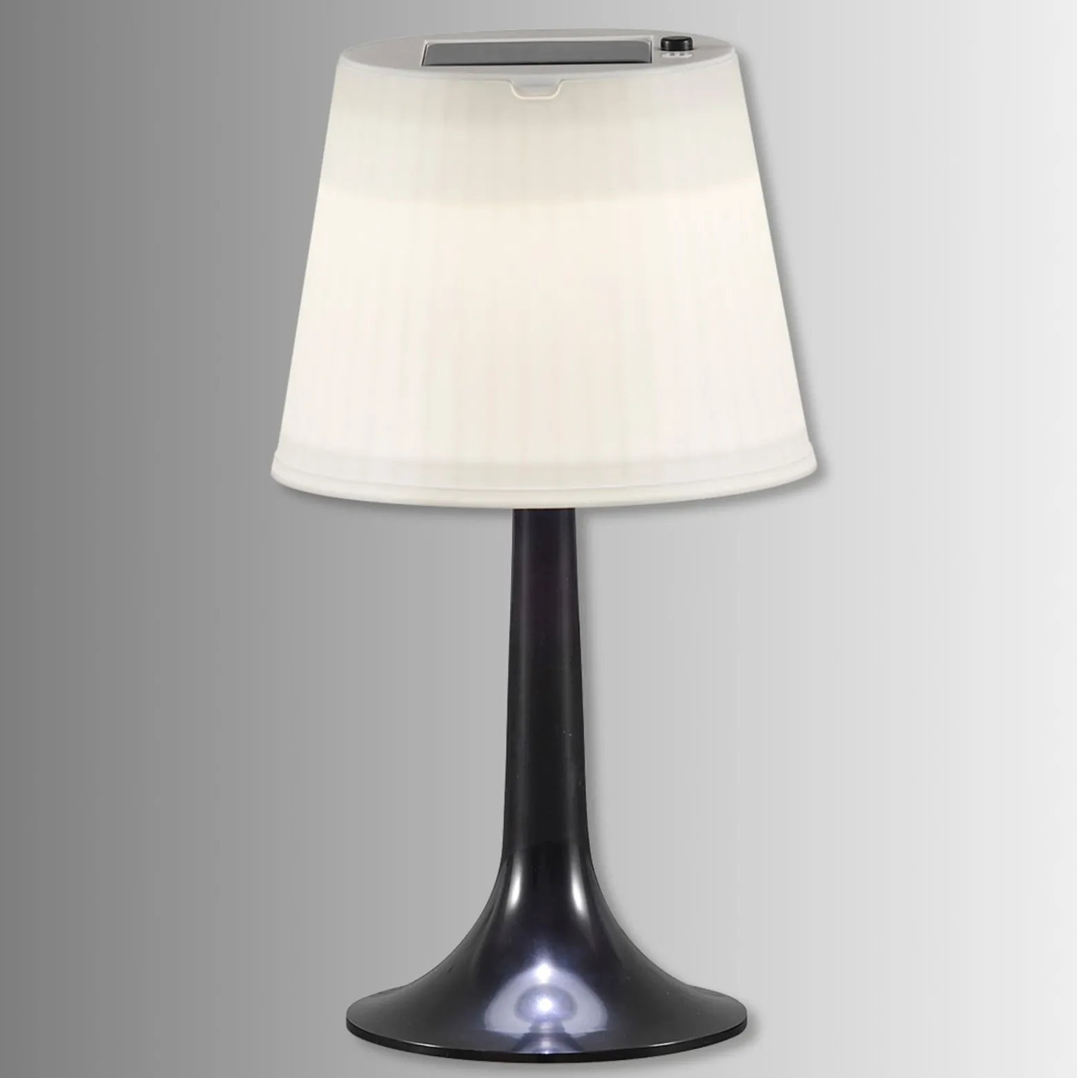 Schwarze LED-Solartischleuchte Assisi Sitra