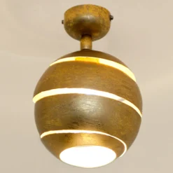 Schwenkbare Deckenleuchte Suopare in Gold