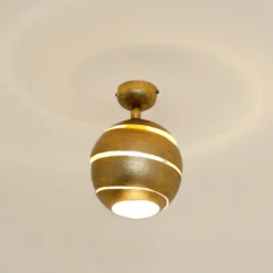 Schwenkbare Deckenleuchte Suopare in Gold