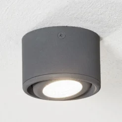 Schwenkbarer Kopf - LED-Downlight Anzio, anthrazit