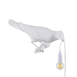 SELETTI Bird Lamp Dekoaußenwandlampe, rechts, weiß