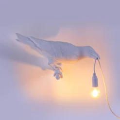SELETTI Bird Lamp Dekoaußenwandlampe, rechts, weiß