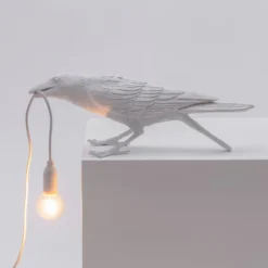 SELETTI Bird Lamp LED-Dekotischlampe spielend weiß
