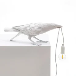 SELETTI Bird Lamp LED-Dekotischlampe spielend weiß