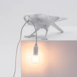 SELETTI Bird Lamp LED-Dekotischlampe spielend weiß