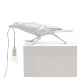 SELETTI Bird Lamp LED-Dekotischlampe spielend weiß