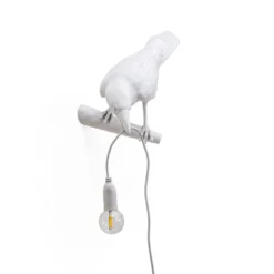 SELETTI Bird Lamp LED-Dekowandleuchte, links, weiß