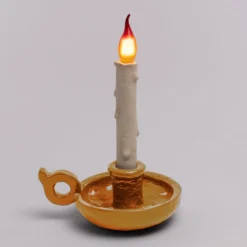SELETTI Grimm Bugia Dekotischlampe Kerzenform gold