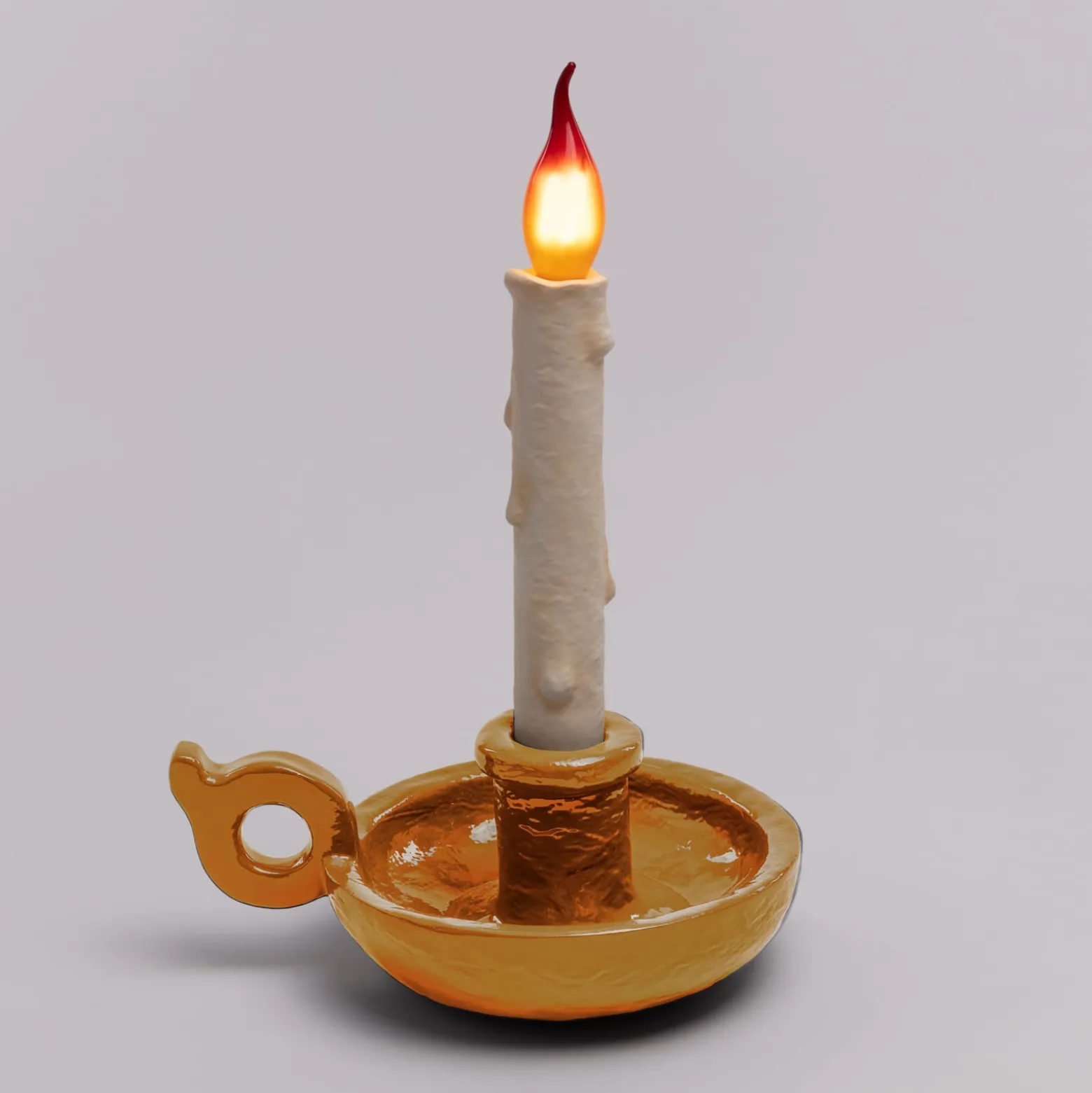 SELETTI Grimm Bugia Dekotischlampe Kerzenform gold