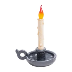 SELETTI Grimm Bugia Dekotischlampe Kerzenform grau