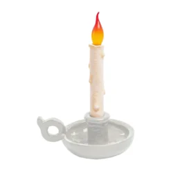SELETTI Grimm Bugia Dekotischlampe Kerzenform weiß