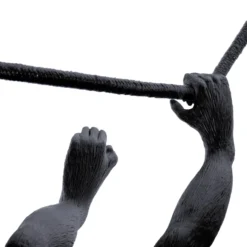 SELETTI Monkey Lamp, Breite 44 cm, schwarz, Stecker, IP44