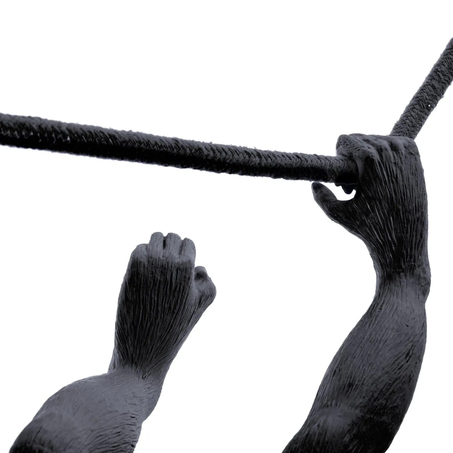SELETTI Monkey Lamp, Breite 44 cm, schwarz, Stecker, IP44
