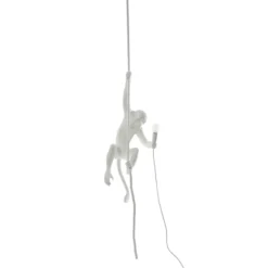 SELETTI Monkey Lamp Deko-Hängelampe, weiß, hängend