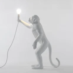 SELETTI Monkey Lamp LED-Dekolampe, weiß, stehend