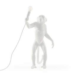 SELETTI Monkey Lamp LED-Dekolampe, weiß, stehend