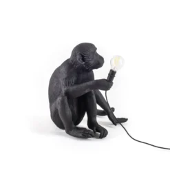SELETTI Monkey Lamp Terrassenlampe sitzend schwarz