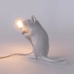 SELETTI Mouse Lamp LED-Dekolampe USB sitzend weiß