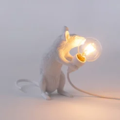 SELETTI Mouse Lamp LED-Dekolampe USB sitzend weiß