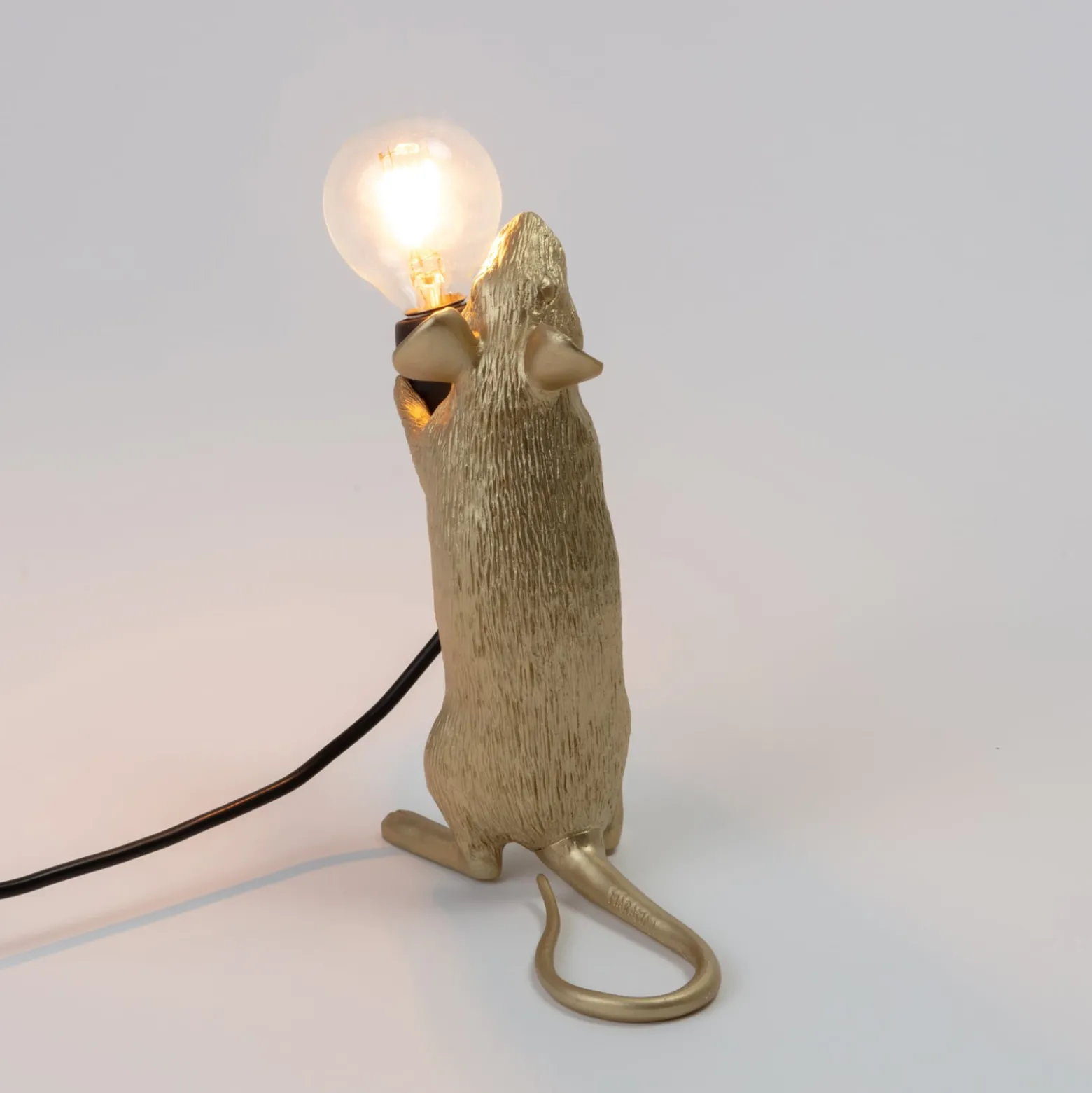 SELETTI Mouse Lamp LED-Dekolampe USB stehend gold