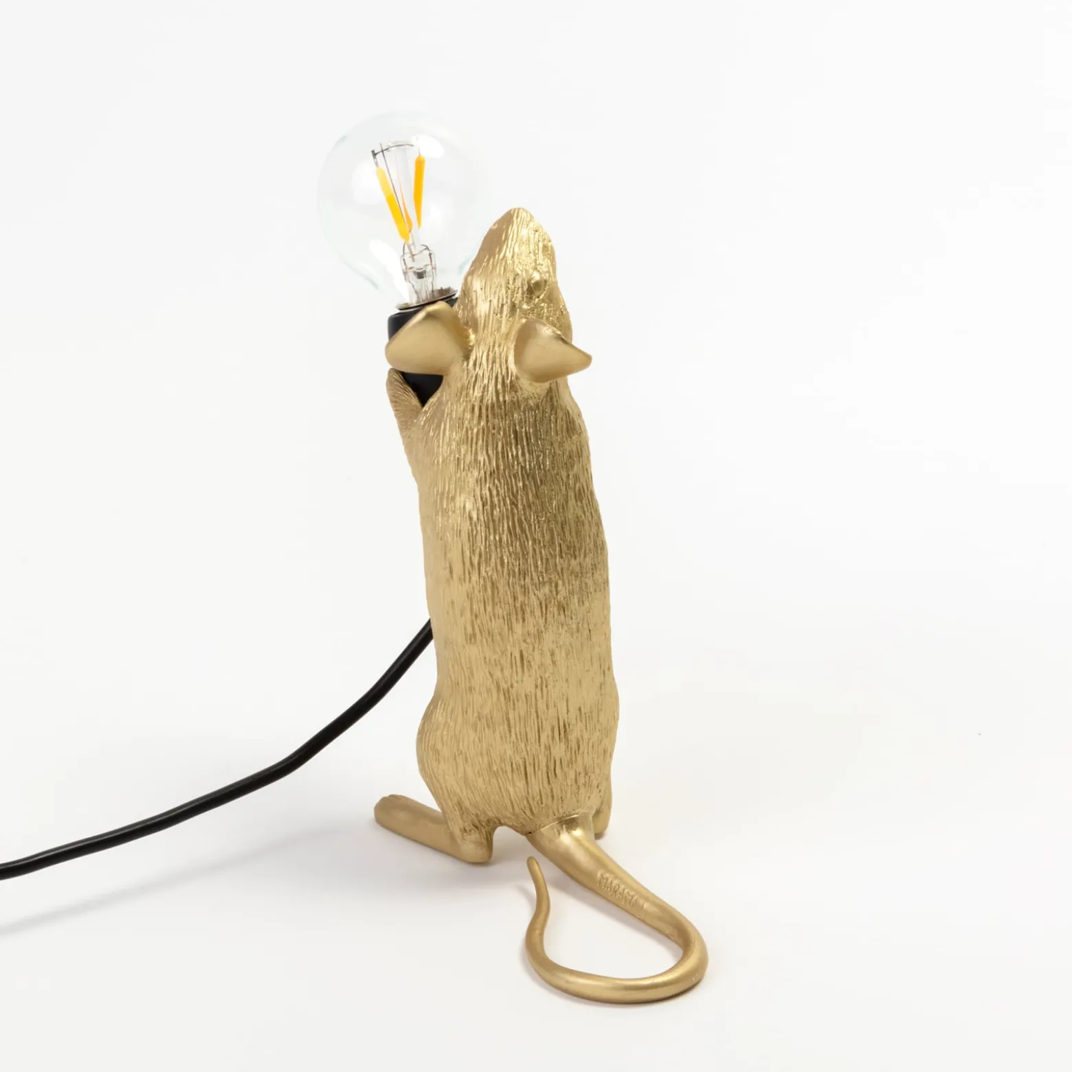 SELETTI Mouse Lamp LED-Dekolampe USB stehend gold