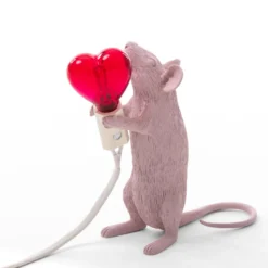 SELETTI Mouse Lamp Valentine Dekolampe USB weiß