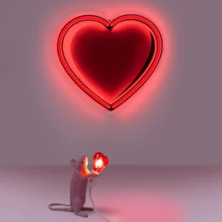 SELETTI Mouse Lamp Valentine Dekolampe USB weiß