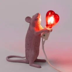 SELETTI Mouse Lamp Valentine Dekolampe USB weiß