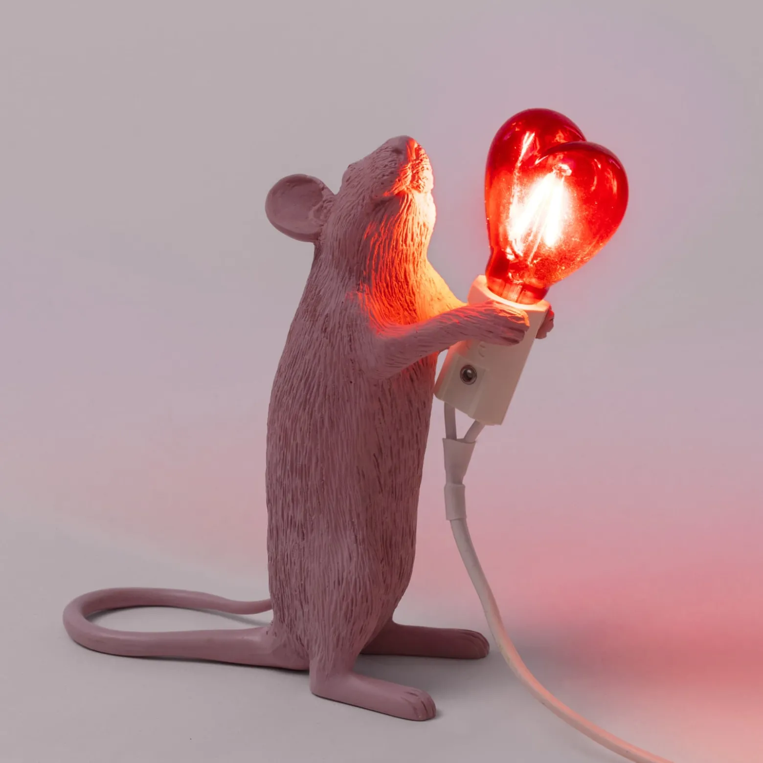 SELETTI Mouse Lamp Valentine Dekolampe USB weiß