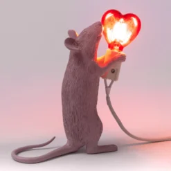 SELETTI Mouse Lamp Valentine Dekolampe USB weiß