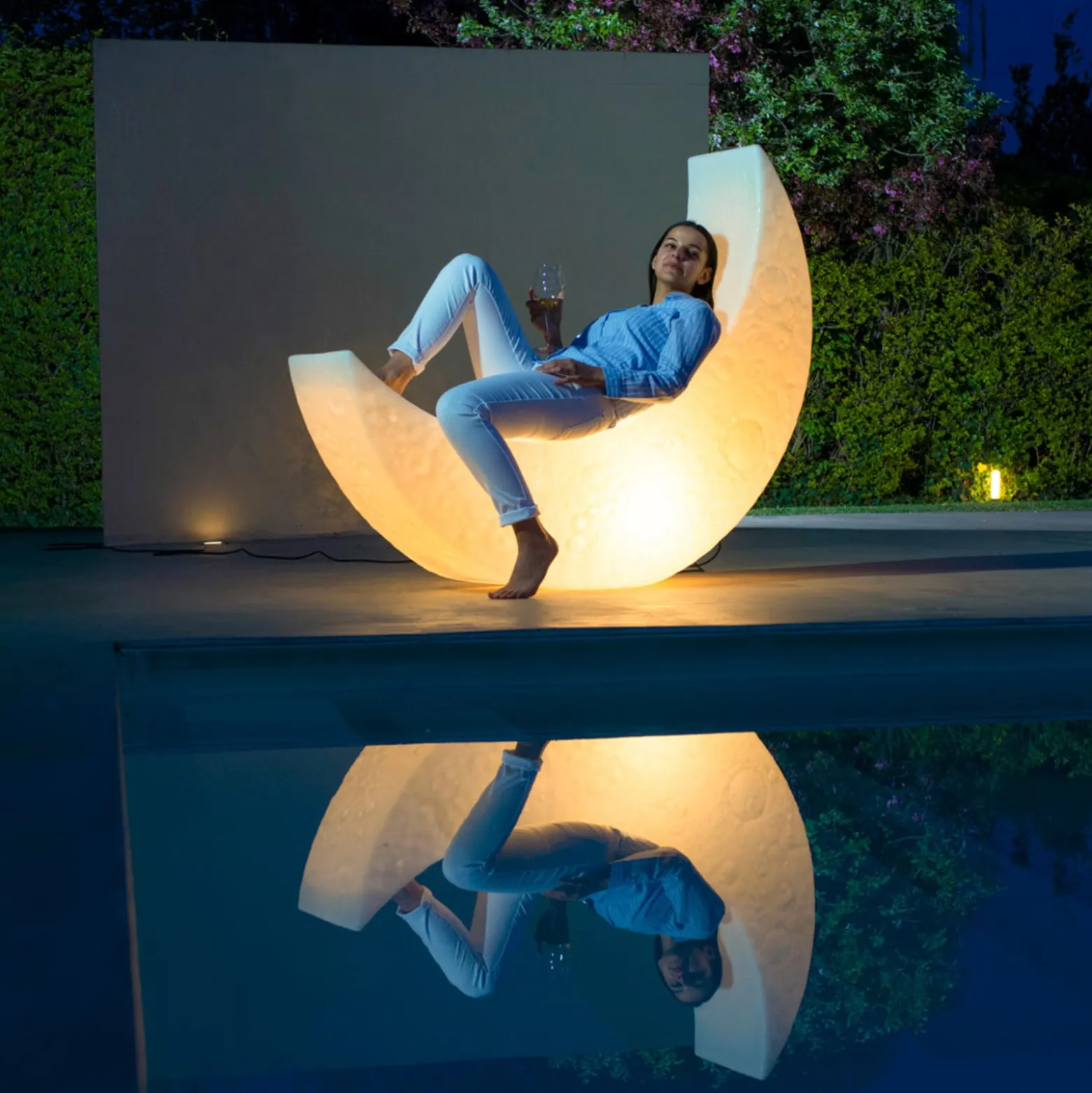 SELETTI My Moon Lamp LED-Außen-Dekoleuchte