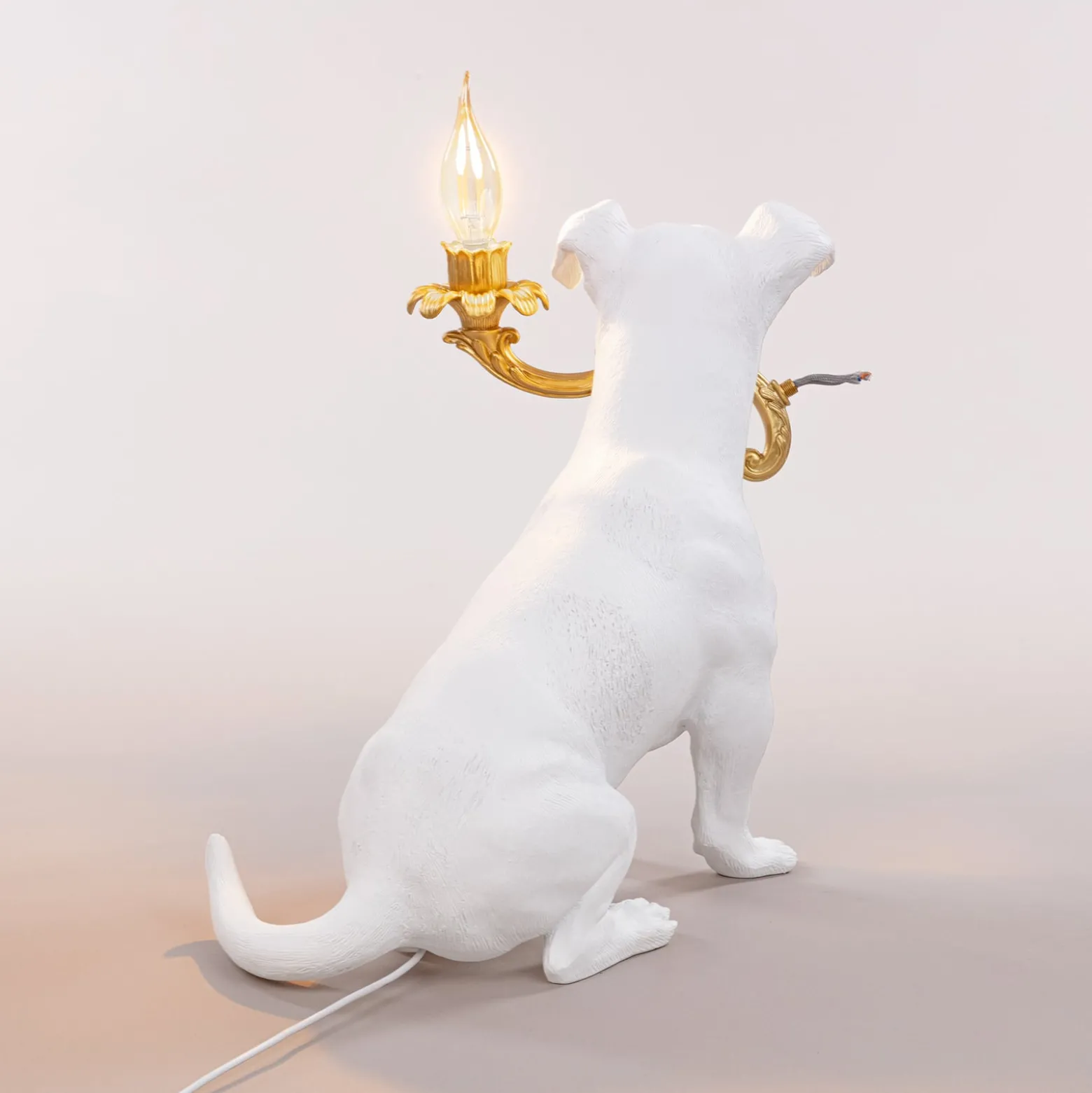 SELETTI Rio LED-Deko-Tischleuchte, Hund in Weiß