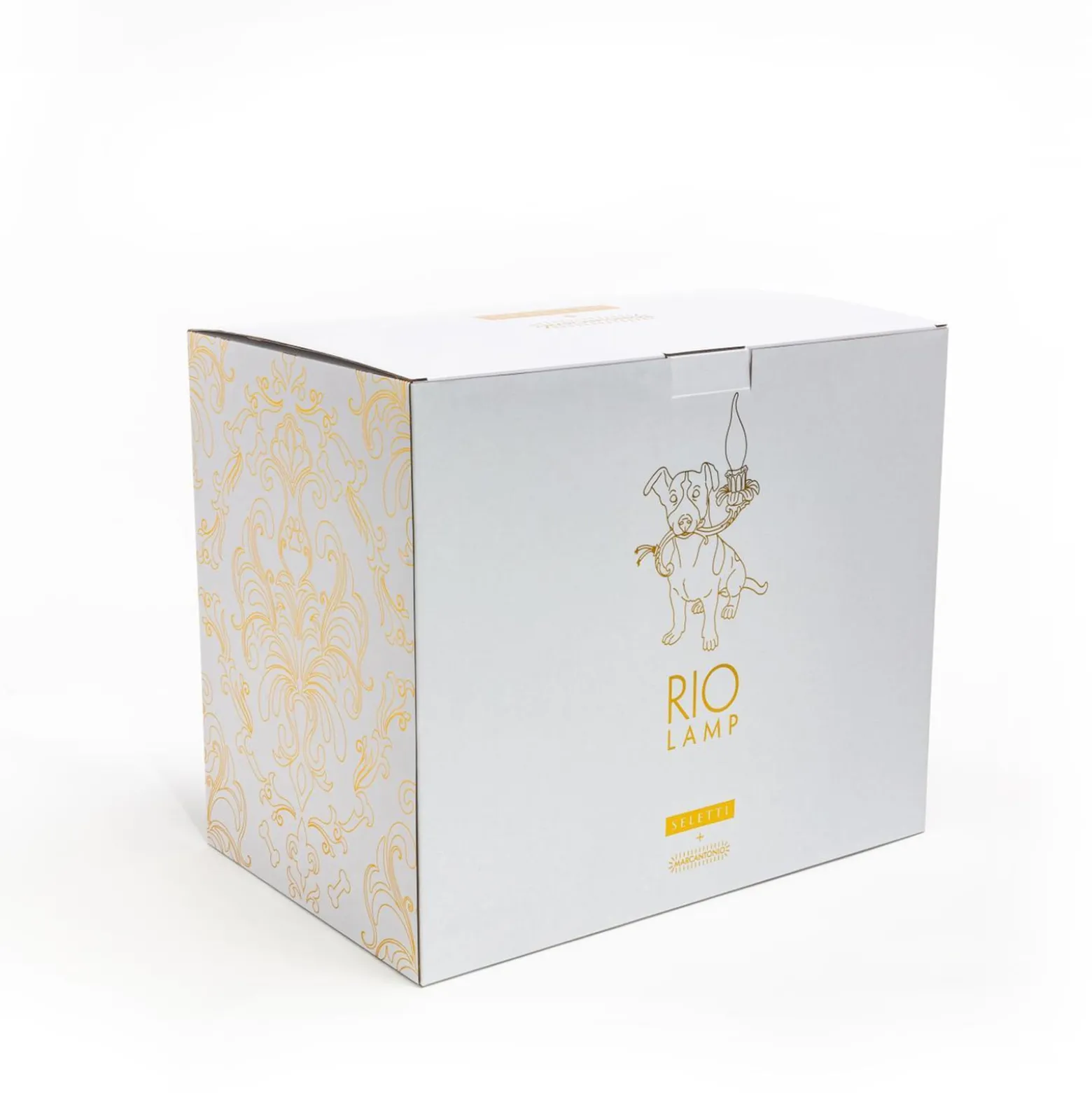 SELETTI Rio LED-Deko-Tischleuchte, Hund in Weiß