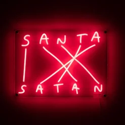 SELETTI Santa-Satan LED-Deko-Wandleuchte, rot