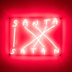 SELETTI Santa-Satan LED-Deko-Wandleuchte, rot