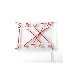 SELETTI Santa-Satan LED-Deko-Wandleuchte, rot
