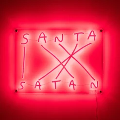 SELETTI Santa-Satan LED-Deko-Wandleuchte, rot