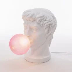 SELETTI Wonder Times LED-Deko-Tischlampe weiß/pink