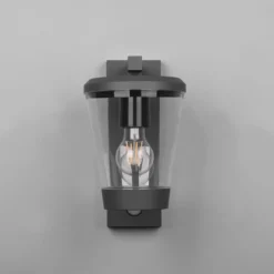 Sensor-Außenwandleuchte CAVADO, anthrazit, Höhe 28 cm, IP44