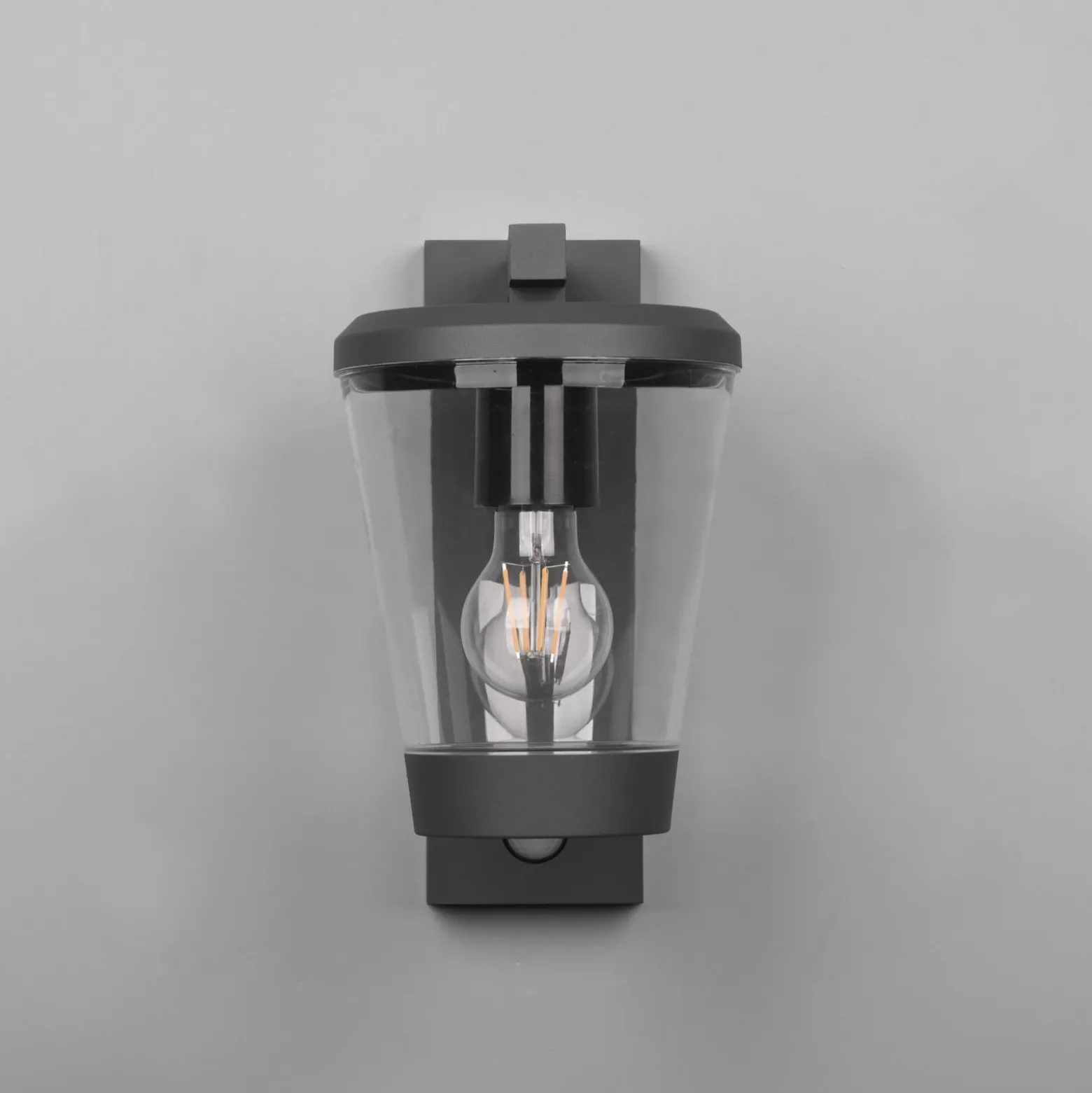 Sensor-Außenwandleuchte CAVADO, anthrazit, Höhe 28 cm, IP44