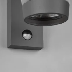 Sensor-Außenwandleuchte CAVADO, anthrazit, Höhe 28 cm, IP44