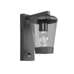 Sensor-Außenwandleuchte CAVADO, anthrazit, Höhe 28 cm, IP44