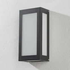 Sensor-LED-Außenwandleuchte Aqua Rain, anthrazit