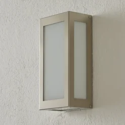 Sensor-LED-Außenwandleuchte Aqua Rain, edelstahl