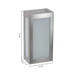 Sensor-LED-Außenwandleuchte Aqua Rain, edelstahl