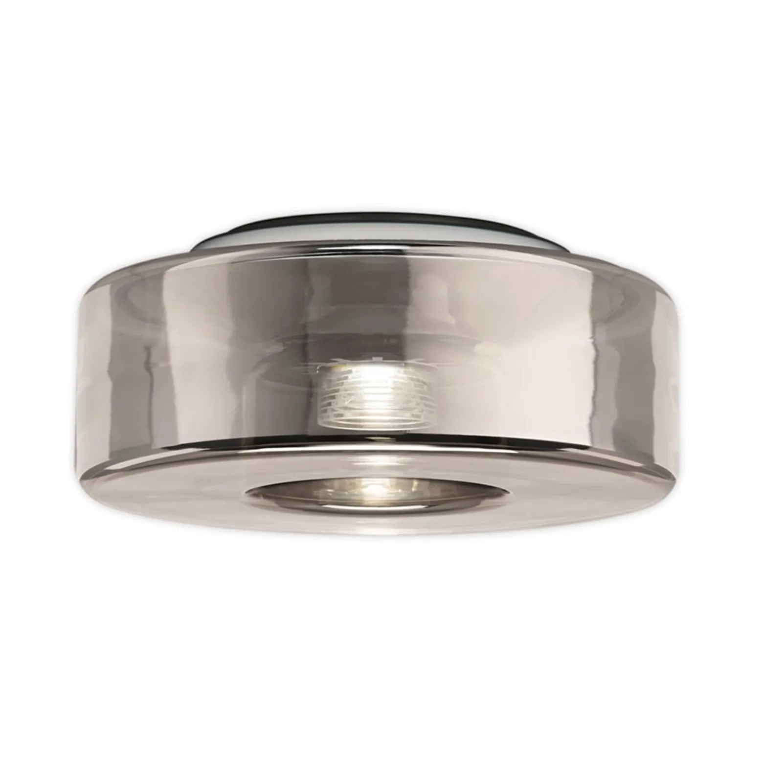 serien.lighting Curling S Decke 2.700K Glas silber